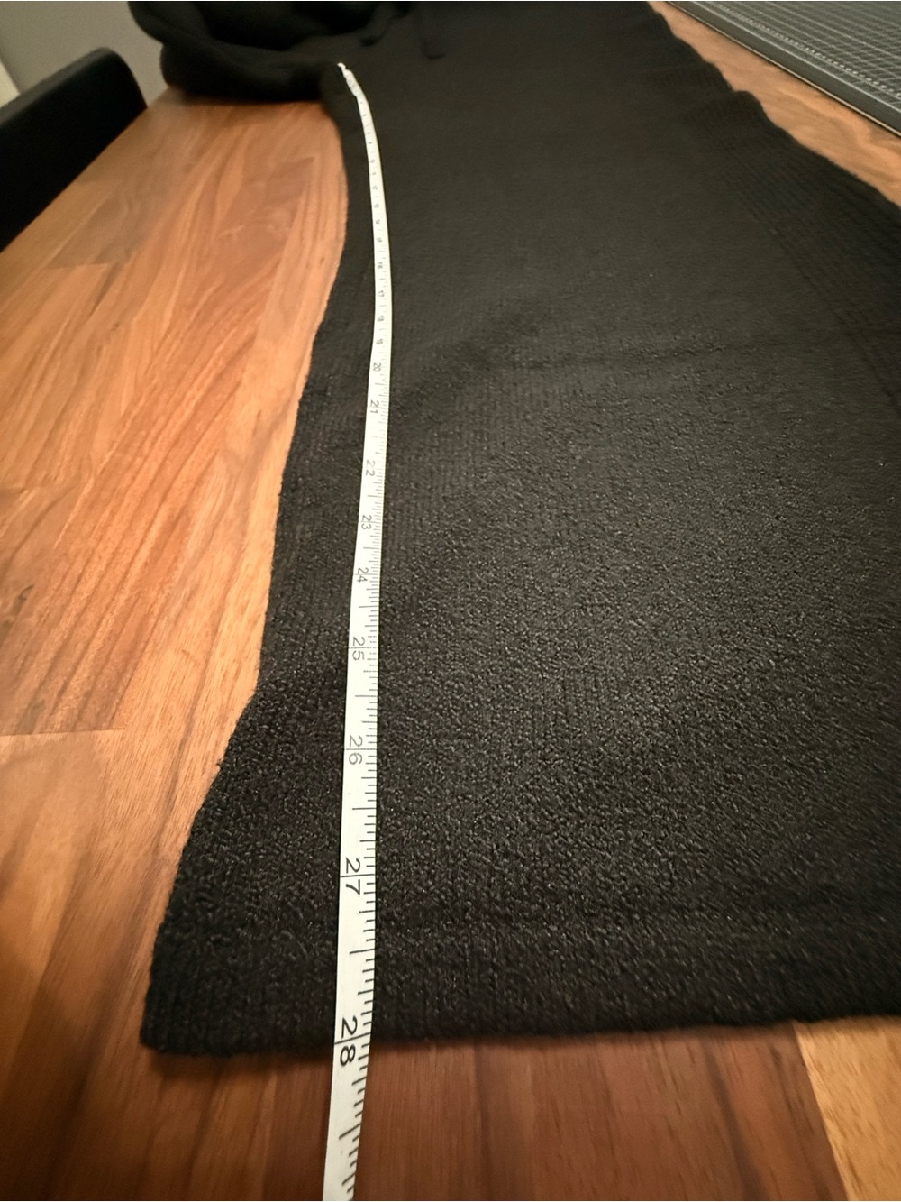 Time and Tru Cozy Knit Hoodie and Wide Leg Lounge Set- Black - Picture 12 of 14